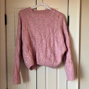 Gianni Bini Soft Pink Cable Knit Sweater